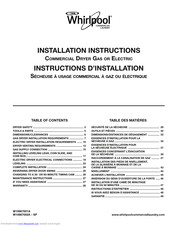 Whirlpool CGM2745FQ Installation Instructions Manual