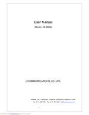 J COMMUNICATIONS CO Road Eye JS-300C User Manual