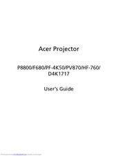 Acer_test3 PV870 User Manual