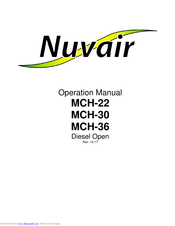 Nuvair Open Horizontal Electric MCH22 Operation Manual