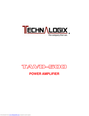 Technalogix TAVD-500 Manual