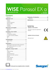 Swegon WISE Parasol EX 690 Instructions For Use Manual
