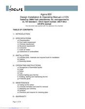 Focus Agora 850 Operating Manual