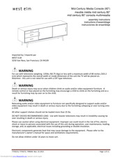 West Elm Mid-Century Console Assembly Instructions Manual