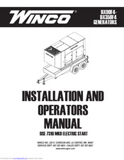 Winco DX350F4 Installation And Operator's Manual