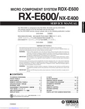 Yamaha RDX-E600 Service Manual