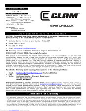 Clam Switchback 9129 Setup Instructions