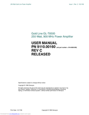 Glenayre GL-T8500 User Manual