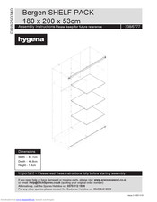Hygena Bergen SHELF PACK Assembly Instructions Manual