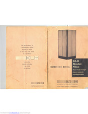 Klh Nine Instruction Manual