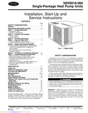 Carrier 50HS030 Installation, Start-Up And Service Instructions Manual