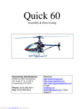 Hobbies & Helis Quick 60 Assembly & Parts Listing