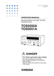 Kikusui TOS5051A Manuals | ManualsLib