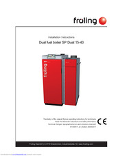 Froling SP Dual 15-40 Installation Instructions Manual