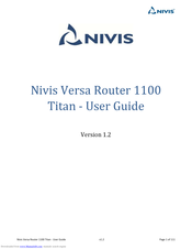 Nivis Versa Router 1100 Titan User Manual