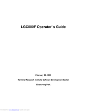 LG C800F Operator's Manual