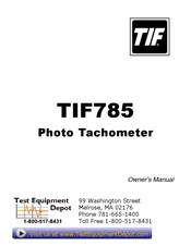 TIF TIF785 Owner's Manual