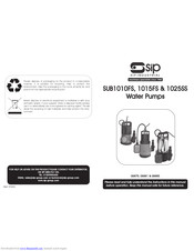 SIP SUB1010FS, SUB1015FS User Manual