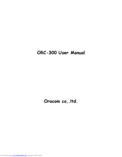 Oracom ORC-300 User Manual