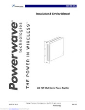 Powerwave Technologies G3L-1929 Installation & Service Manual
