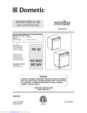 Dometic RHC 860AC Instructions For Use Manual