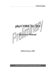 Phytec phyCORE-XC161 Hardware Manual