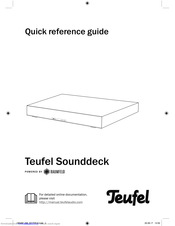 Teufel Sounddeck Quick Reference Manual