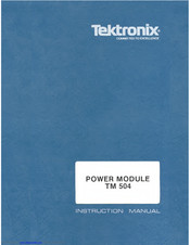 Tektronix TM 504 Instruction Manual