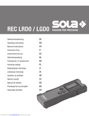 Sola REC LRD0 Operating Instructions Manual