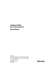 Tektronix SPG600 Service Manual