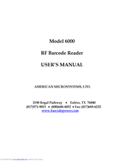 AMERICAN MICROSYSTEMS M6000 User Manual