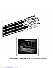Radio Shack Modem 4P Operation Manual