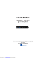 Broadata LBO-H/DP-EAD-T Manual