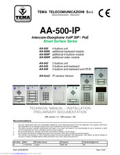 Tema Telecomunicazioni AA-506P Technical And Installation Manual
