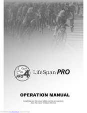 PCE Health and Fitness LifeSpan PRO S4 Operation Manual