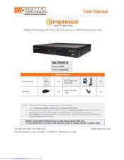 Digital Watchdog Compressor DW-CPUHD16 User Manual