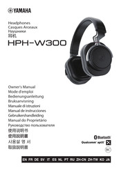Yamaha HPH-W300 Owner's Manual