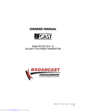 Broadcast MT100-E Owner's Manual