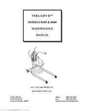 Vancare VERA-LIFT II B600 Maintenance Manual