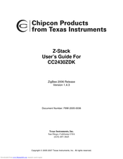 Texas Instruments CC2430ZDK User Manual