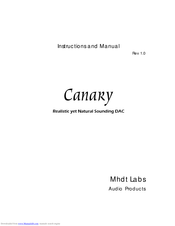 Mhdt Labs Canary Instruction Manual