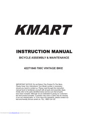 KMART 42271840 700C Instruction Manual