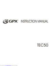 GPX TEC50 Instructional Manual