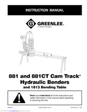 Greenlee 881 Cam Track Instruction Manual
