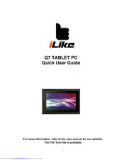 iLike Q7 PRO Quick User Manual