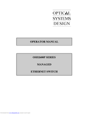 OSD Audio 2600P series Operator's Manual