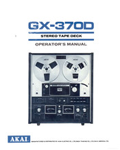 Akai GX-370D Operator's Manual
