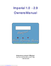Intermountain Water Imperial Owner's Manual