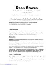 Dean Forge Croft Clearburn Small Operating Instructions Manual
