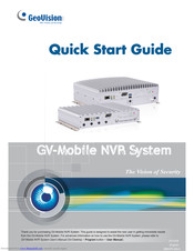 GeoVision GV-MNVR2100 Quick Start Manual